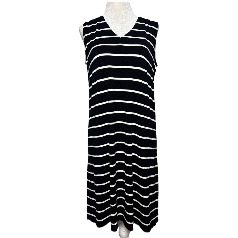 J Jill Wearever Collection V-neck Sleeveless Casual Dress Sz Small resort wear